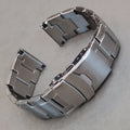 3 Beads 22mm Stainless Steel Soft Smartwatch Watch Band with Deployment Clasp