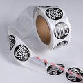 Hot Sale Custom Logo Sticker Private Brand Name Printing Roll Labels Vinyl Adhesive Stickers Permanent Adhesive 100pcs Custom