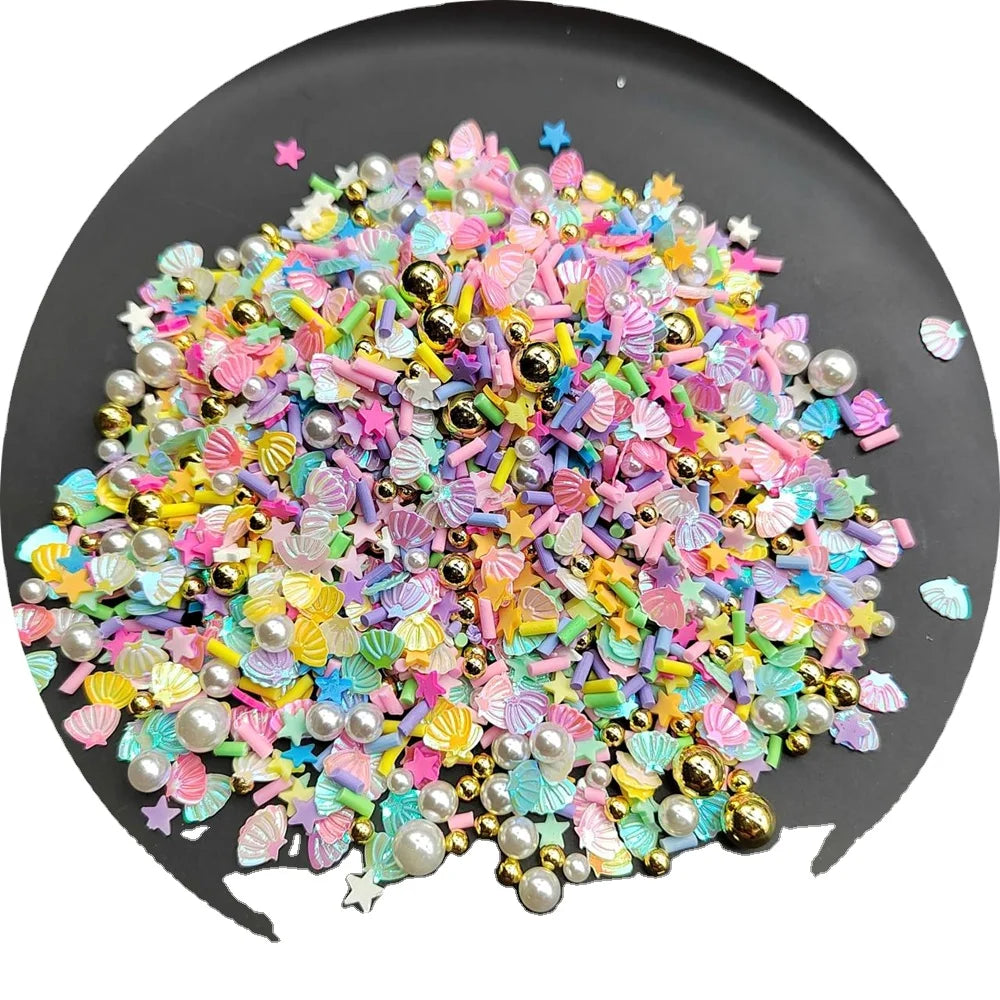 Popular Beautiful Shells Star Pearls Super Romantic Newly Designed Cute Assorted Shapes for Nail Lips Decorations