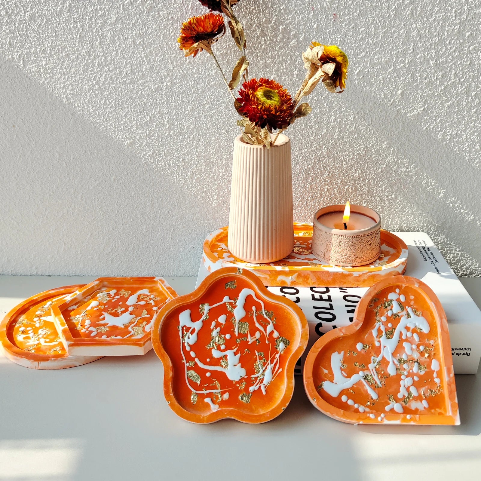 DIY Resin Crafts Moulds Crystal Oval Tray Silicone Mold Oval Ashtray Mold Concrete Plaster Mold