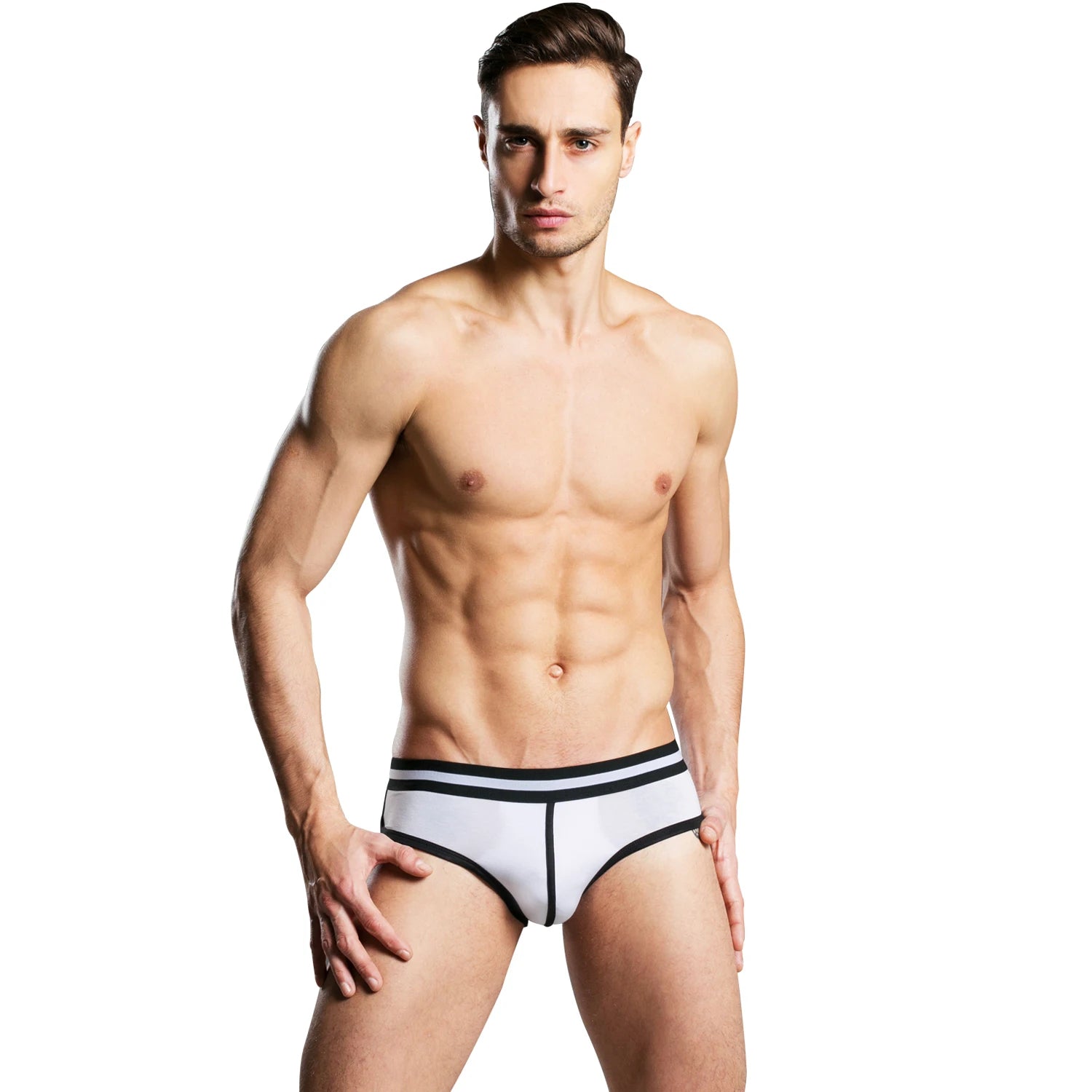 Men's Underwear Trendy Boxer Briefs Knitted Breathable Men G Strings Shorts Sexy U Convex Modal Solid Color Men's Underwear
