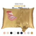 Hot Sale Simple Modern 100% Mulberry Silk Pillow Case 22mm Shiny 6a Grade Satin Luxury Hidden Zipper Custom Leaves Animal