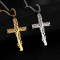 Myshape Tree of Life Cross Necklace for Men Stainless Steel Gold Color Viking Jewelry Chain Necklaces Religious 2021 Wholesale