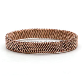 Fashion Elastic Spring Bracelet Mixed Color Stainless Steel Stretch Mesh Flexible Bracelet for India Market