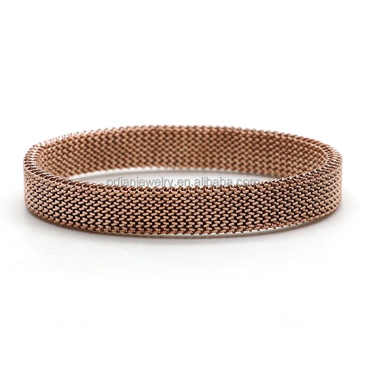 Fashion Elastic Spring Bracelet Mixed Color Stainless Steel Stretch Mesh Flexible Bracelet for India Market