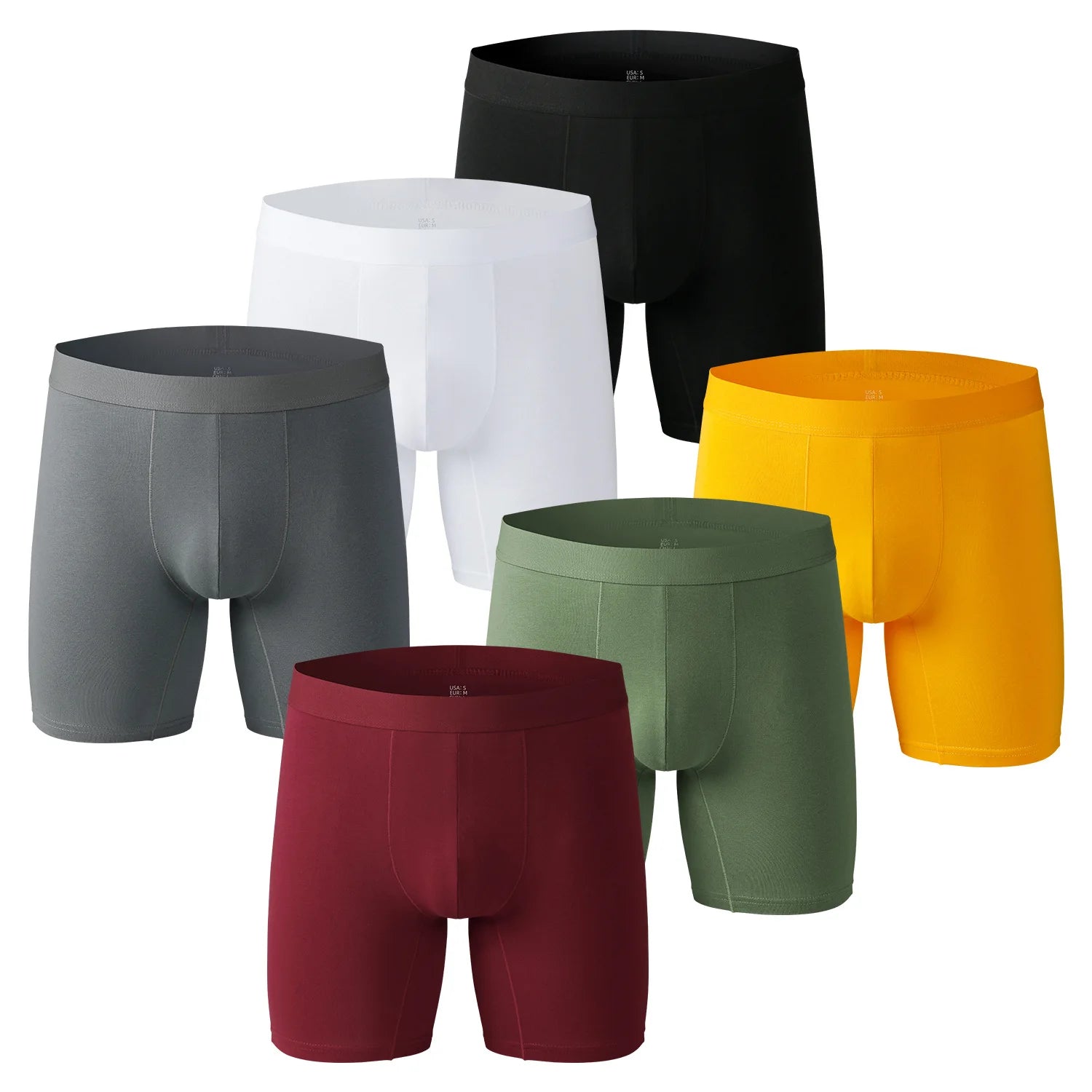 Custom Men's Cotton Stretch Boxers Elastic Smooth Breathable Classic Fit Underwear