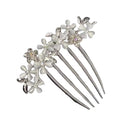 Flower Hairpin Metal 5 7 Prong Bridal Jewelry Accessories Bun Hair Pick Slide Comb Pins Clips Grips Hair Fork for Women Girls