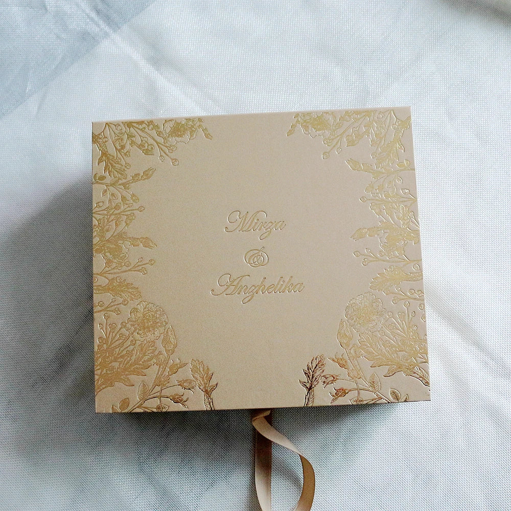 Glamorous Expensive Chocolate Wedding Invitations for Gift