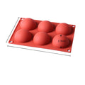 Small Size Custom 6 Holes Silicone Bomb Half Sphere Silicone Soap Mold DIY Baking Mold Cake Pan Biscuit Chocolate Mold