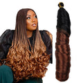Pony Style 24 Inch 150g French Curls Braiding Hair Attachment Wavy Crochet Spiral Curl Dyed Single Weft Hair Extensions