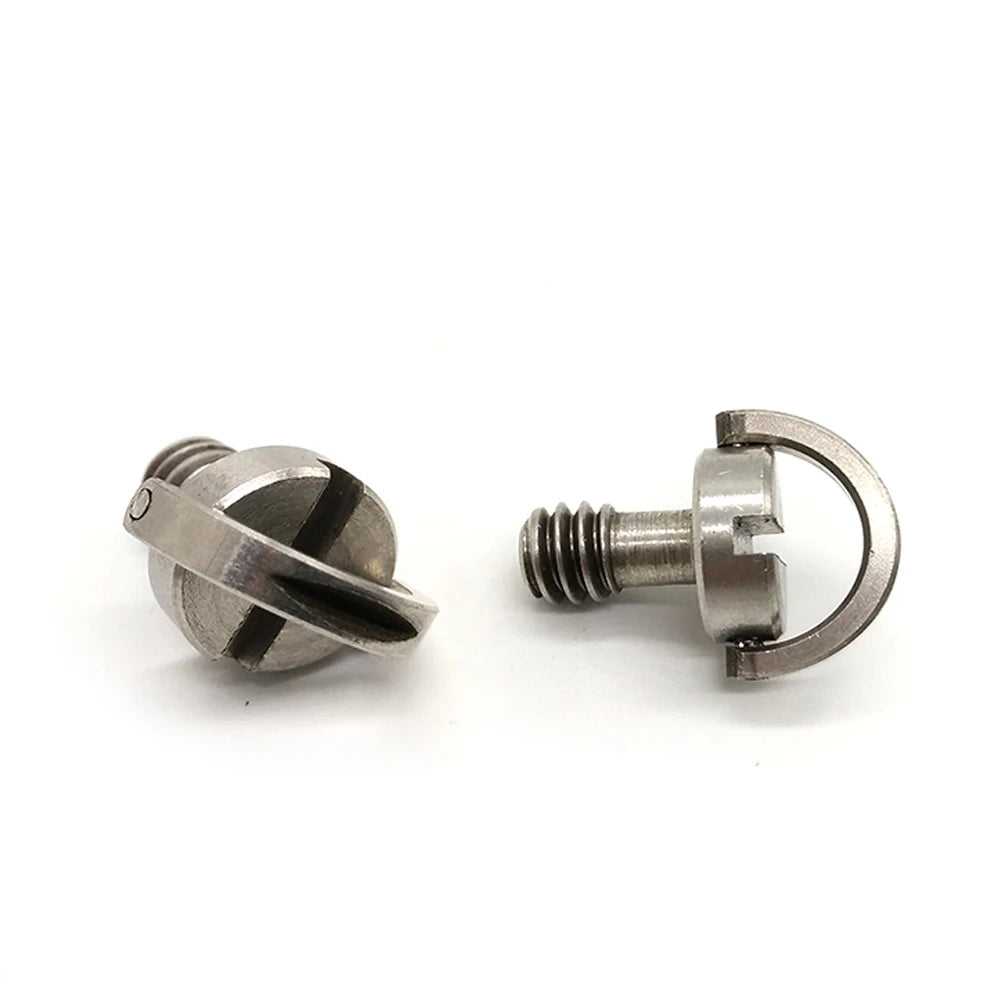 Camera Screw 1/4 Tripod Screw D Ring Slotted Quick Release Adapter Camera Mounting Screw