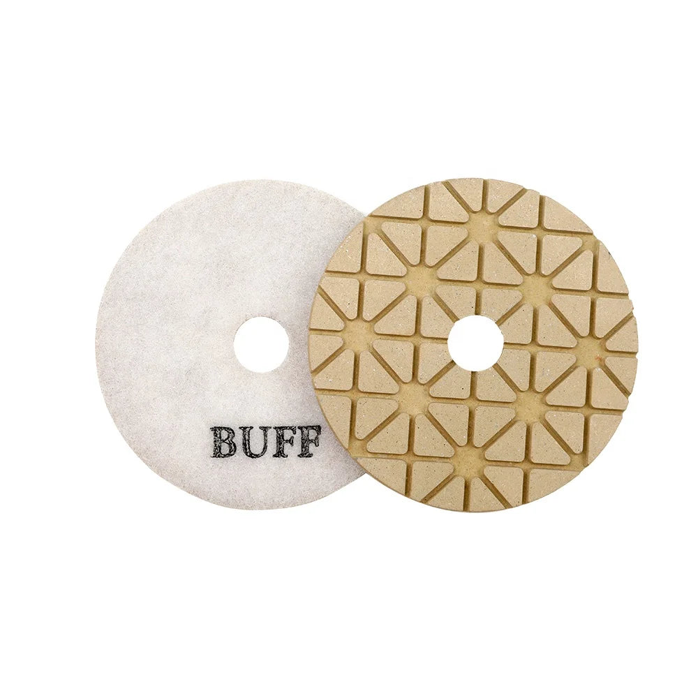 TRUE SHINE 100mm premium quality diamond buffing pads for granite and marble buffing pads manufacturer