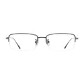 Luxury Titanium Reading Square Eyeglass Metal Half Frame Eyeglasses Frames for Men