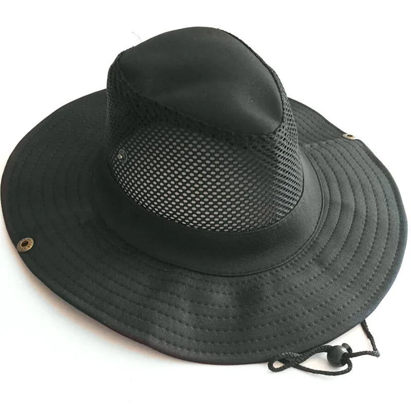 Wholesale Stock Promotion Wide Brim Sun Bucket Hats Custom Stylish Summer Breathable Fishing Bucket Hat for Men
