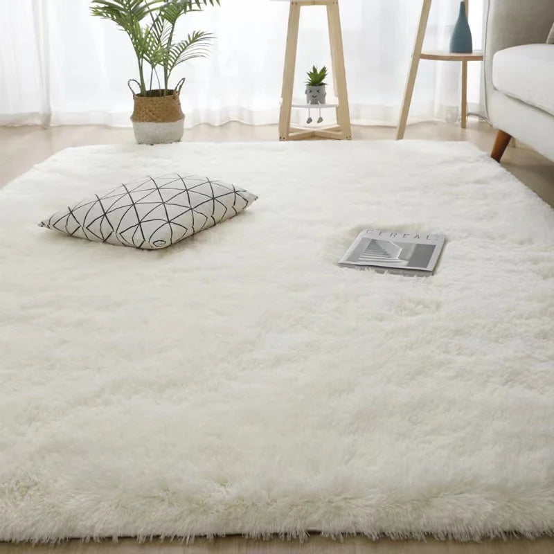 Live Room Carpet Rug Large Luxurious Fluffy Shaggy Brown Carpets and Rugs