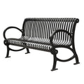 Quality Outdoor Furniture Slatted Steel Bench Seat Outside Park Metal Bench Chair Out Door Garden Iron Seating Bench with Back