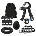 Professional Sports Handheld Grip Clamp Gripper Kit 10-60kg Adjustable Strength Trainer Silicone Finger Enlarger Portable