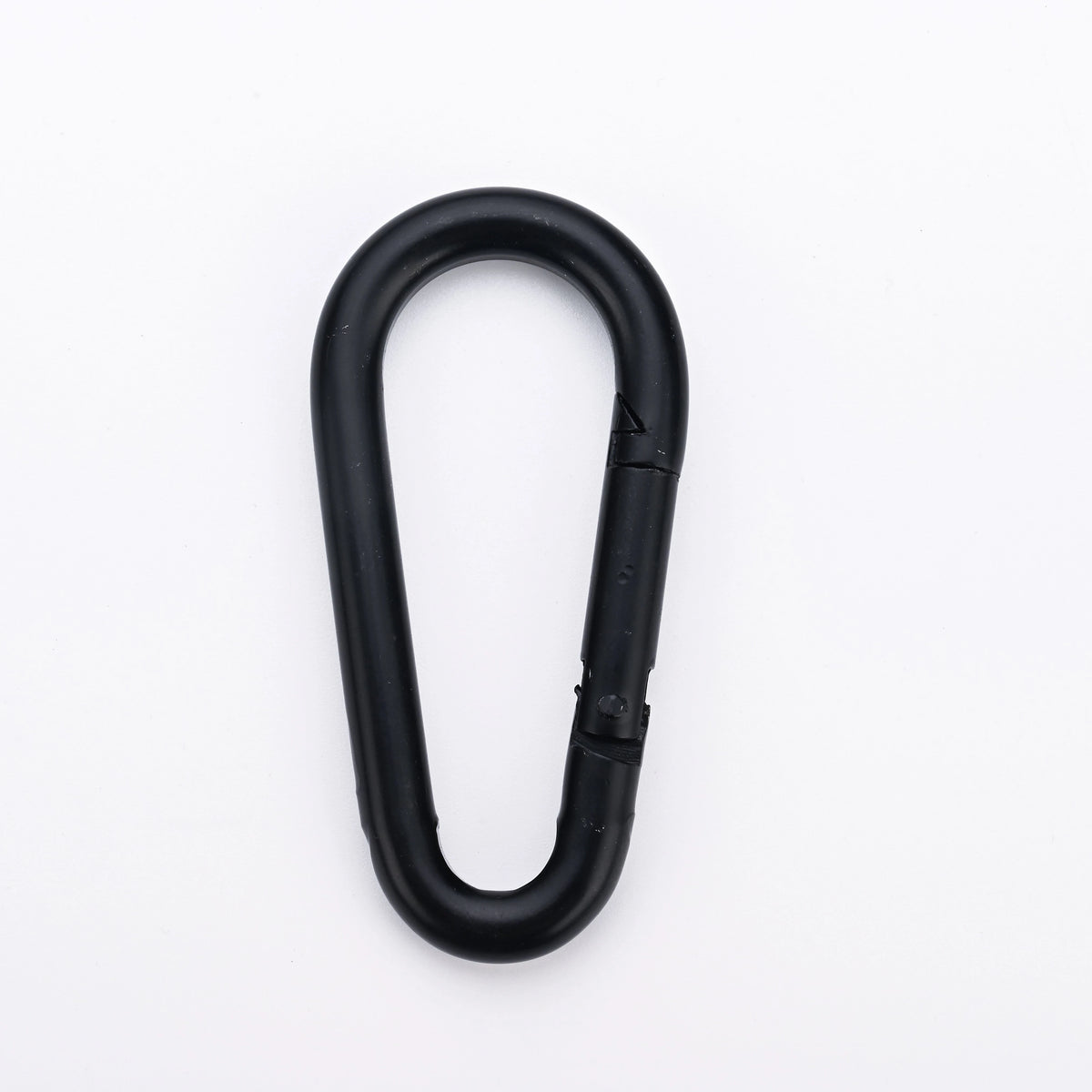 Factory Direct Sales Hardware Buckle Spring Hook Stainless Steel Mountaineering Buck Carabiner Black Pear Shaped