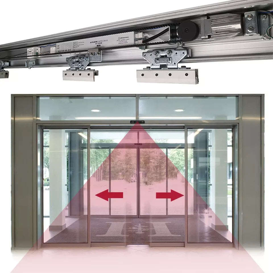 Popular Max Weight 120kg*2 DC 24V Motor in Automatic Door Operator Remote Glass Sliding Door Opener