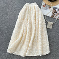 Boutique Wholesale 2025 Spring New Fashion Retro High Waist Versatile Slimming A-line Elegant Women's Half Skirt