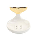 Ceramic Whale Soap Dish High Grade Shower Soap Holder With Draining Hole Bathroom Ring Dish Holder for Jewelry