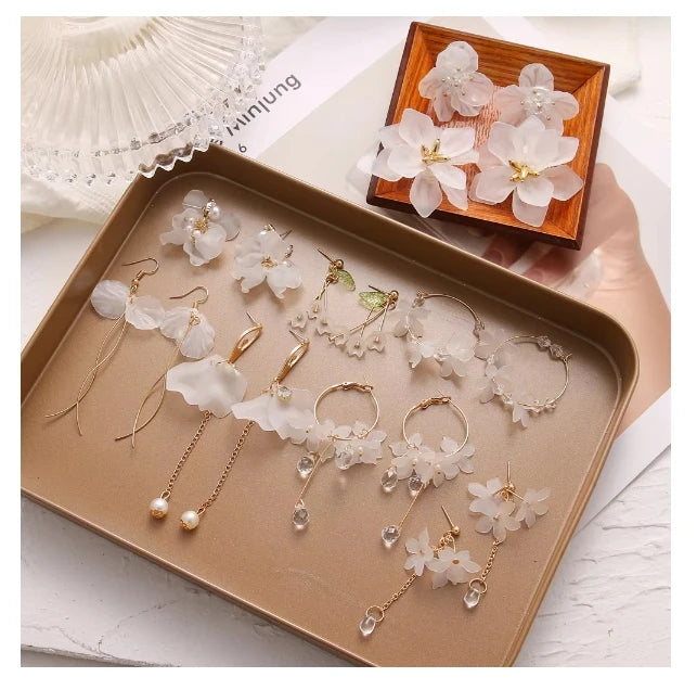VKME Hot Sale Flower Long Earrings New Trend Flower Earrings for Women Jewelry