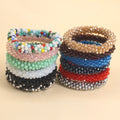 Glass Beads Beaded Hair Elastic Ponytail Holder Women Scrunchies - Beads Bracelet Gift for Her