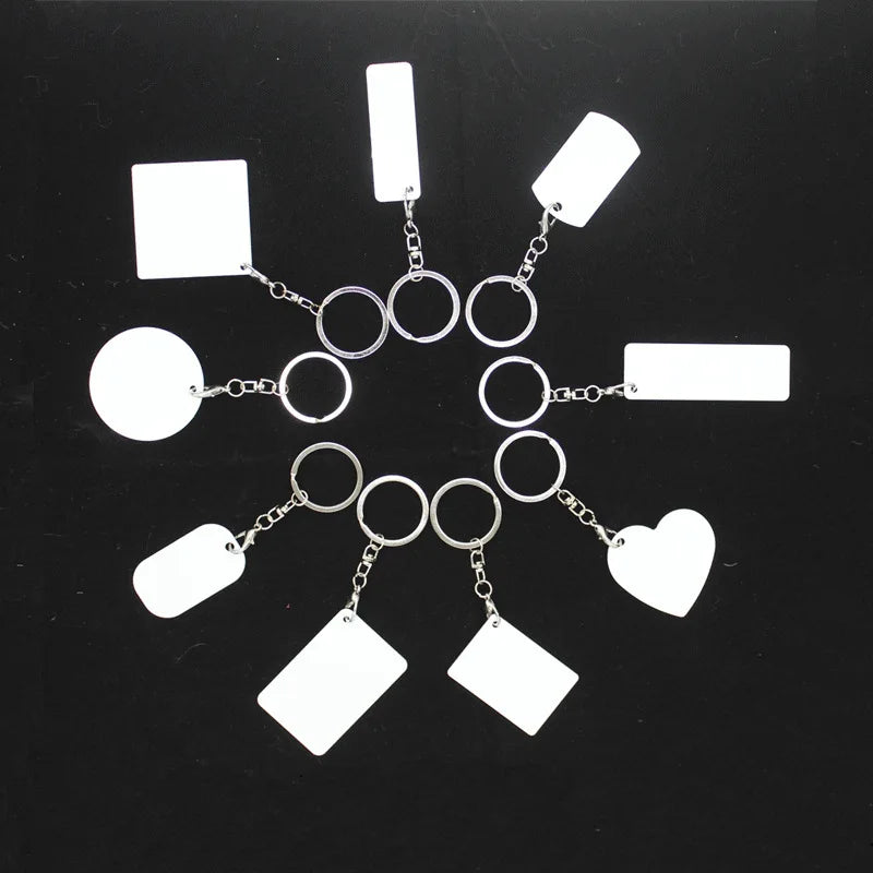 Design Your Logo Round Sublimation Key Ring Metal Chains Aluminum Circle Double Side Sublimation Printer Blanks Metal Handicraft