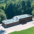12 Persons Large Capacity Dual Zone Design Swim Spa Pool Hot Tub Outdoor Acrylic Pool Above Ground Swimming Pool