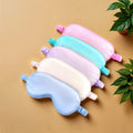 Customize Logo Private Label Eyemask Sleep Satin Silk Eye Mask Travel Natural Adjustable Satin Silk Eye Sleep Mask