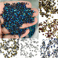 Nail Rhinestones Crystal Glass Opp Bag DIY Jewelry Strass Crystal Non Hot Fix Glitter Dress Rhinestones 2 Bags Silver Rhinestone