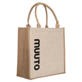 OEM Wholesale Tote Natural Custom Logo Large Print Eco Friendly Shopping Linen Burlap Jute Bag JTB004