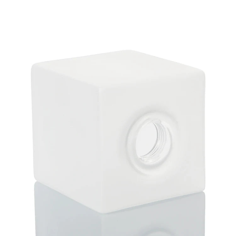 Square Frosted Glass Lampshades Cube Matt Glass Lamp Shade Cover with G9 Thread Opening