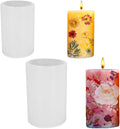 2 Pieces Silicone Moulds Epoxy Cast Candle Moulds for DIY3D Candle Handcrafted Soap Polymer Clay Crafts