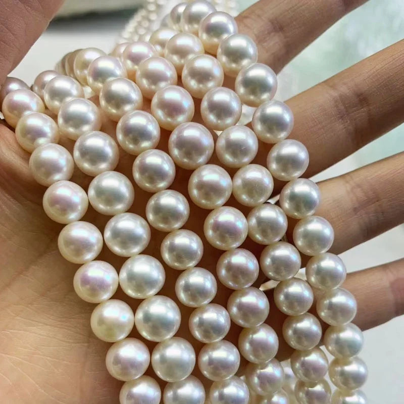 Hot Size 6-6.5mm Natural Pearl Loose Beads 3a High Quality Freshwater Pearl Strand for Woman Pearl Jewelry Necklace DIY