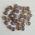 Hongzhuo Loose Gemstone Beads Natural Rough Stone Grey Agate Round Shape 12mm Agate Cabochon Crafts