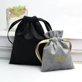 Custom Logo Soft Velvet Bags With Tassel Drawstring Pouch Bag Dust Jewelry Pouches Suede Gift Packaging Bags