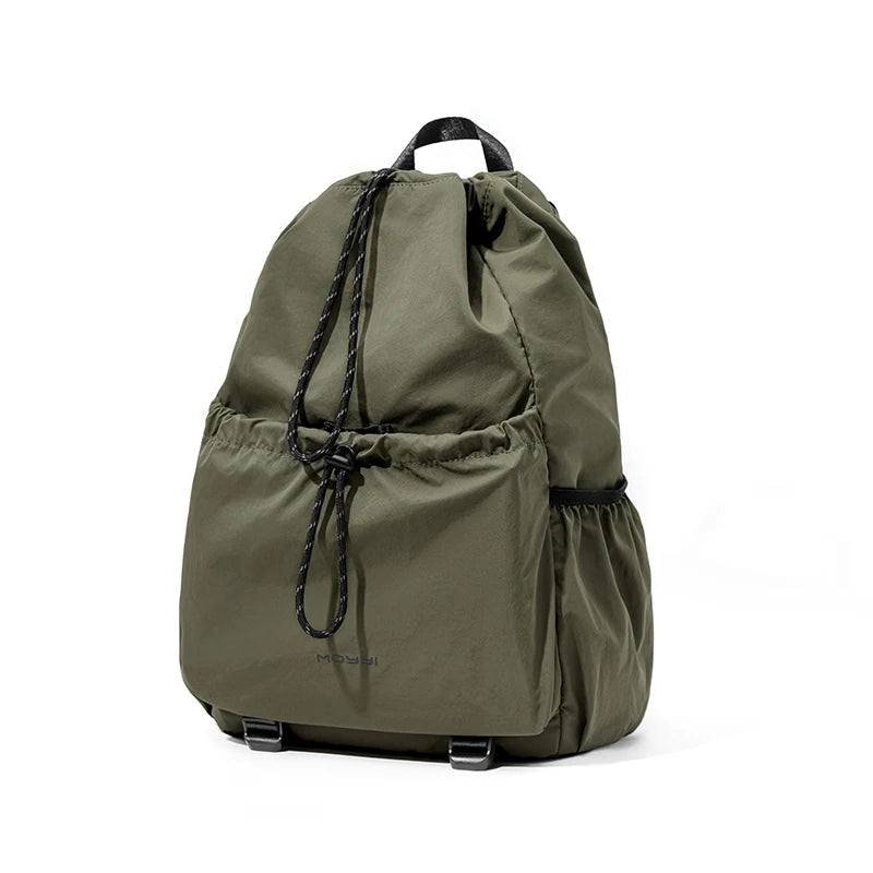 MOYYI Large Capacity Oxford Travel Casual Backpacks Man 16 Inch Laptop Waterproof Drawstring School Bag Letter Pattern Polyester