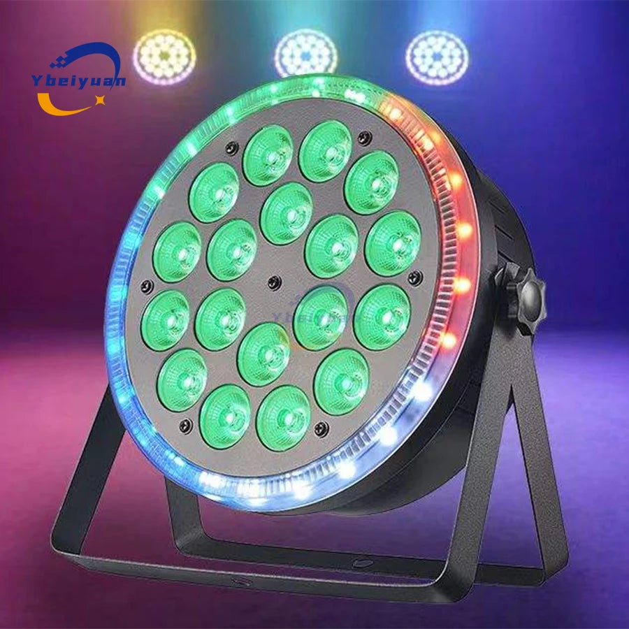 18pcs 6W LED Bar Lights With Aperture RGBW 4-in-1 DMX512 Control Suitable for Disco Bars Wedding Stages Christmas DJ Party Light