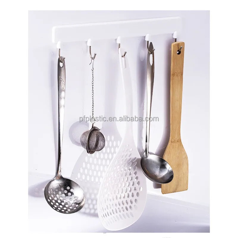 Heavy Duty Plastic Towel Hook Rack Self-Adhesive Clothes Hanger and Kitchen Hook