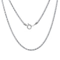 RINNTIN SC68 Wholesale Jewelry Italy S925 Chain Necklace Silver Chain Rhodium Plated 1.3mm Diamond Cut Round Snake Chain