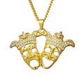 Hip Hop Lion Head  316 Stainless Steel Pendant Necklace PVD 18K Gold Plated Trendy Style for Men Women Great Gift Idea