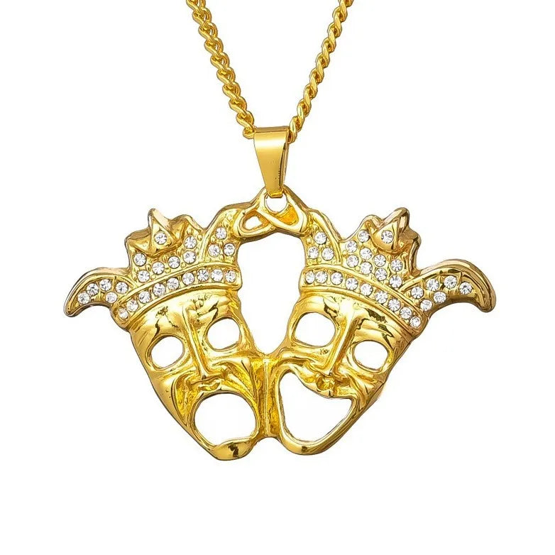 Hip Hop Lion Head  316 Stainless Steel Pendant Necklace PVD 18K Gold Plated Trendy Style for Men Women Great Gift Idea