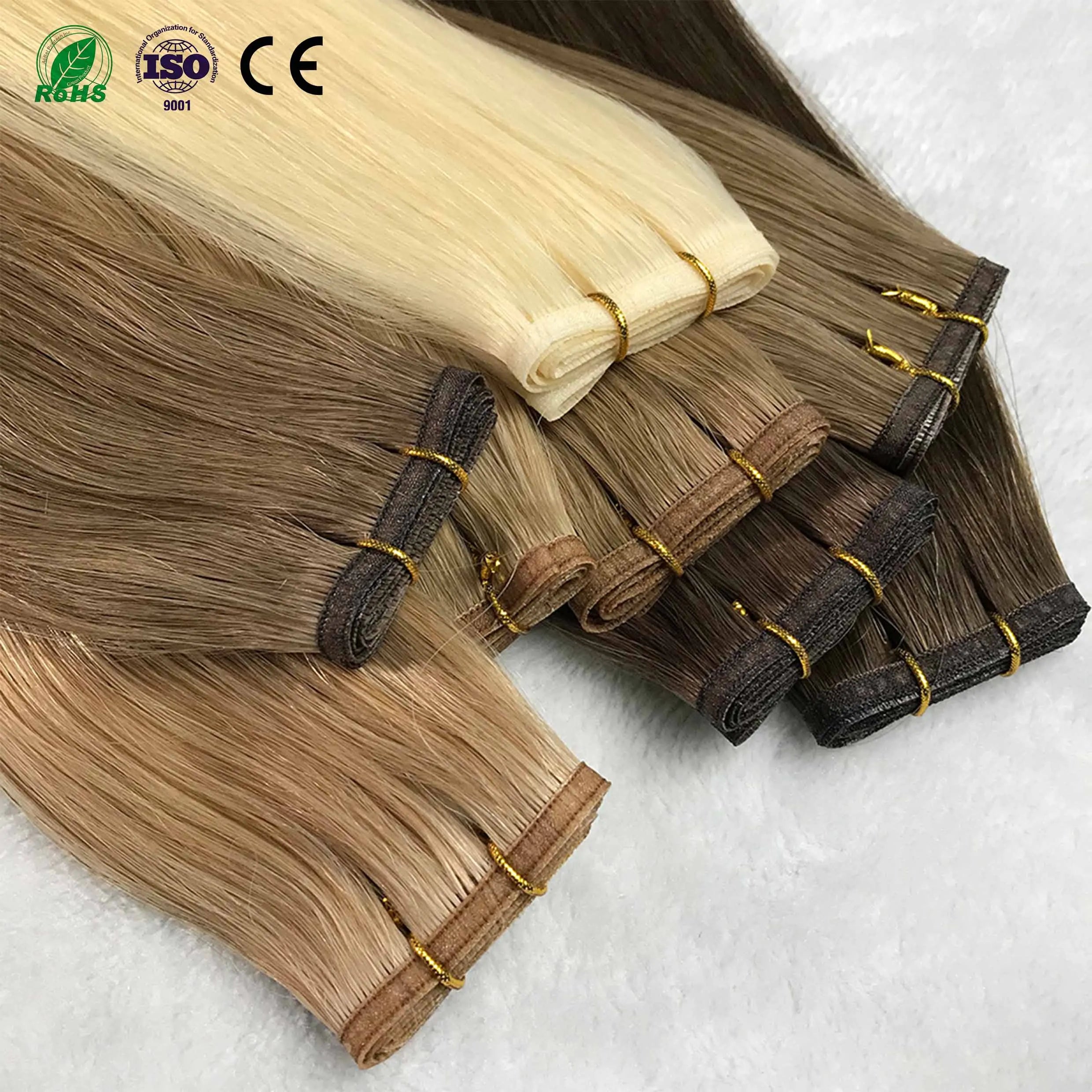 Fasimei Wholesale Hair Extensions China 100% Human Hair Bundles Virgin Flat Weft Hair Extensions
