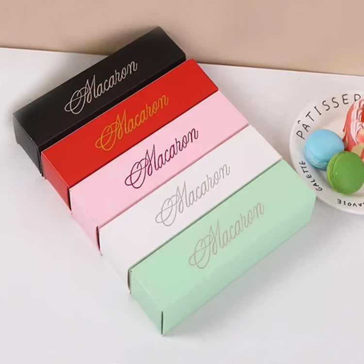 Wholesale  Candy Chocolate Packing 6 Pink Macaron Box Cardboard Macaron Packaging Gift Box
