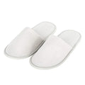 Disposable Hotel Spa Bathroom Slippers 5mm EVA Sole Closed Toe Cotton-like Material Non-slip Portable Customizable Colors Logo