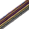 Loose Bulk Cheap Rainbow Copper Purple Gold Gray Matte Tube Hematite Stone Beads for Men Jewelry Bracelet Making 2mm 3mm 4mm