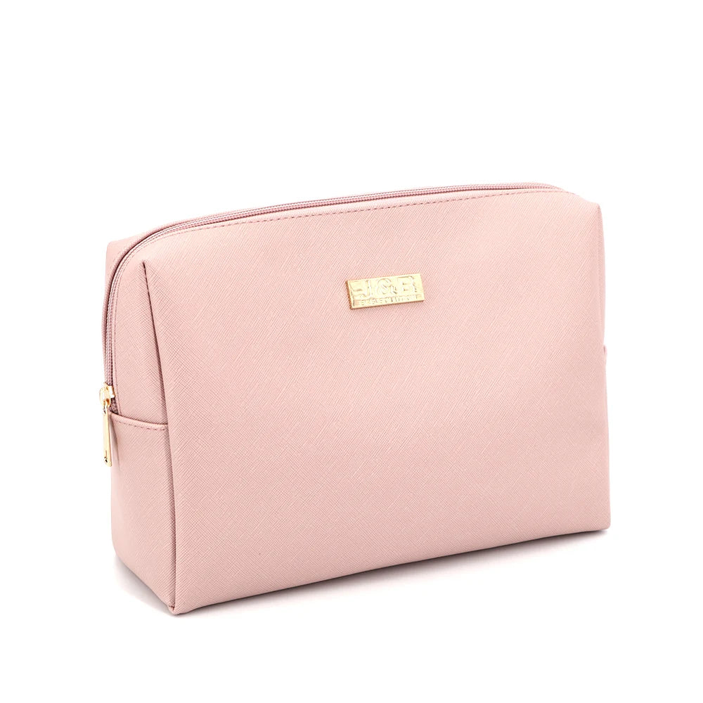 Big Size Capability Travel Cosmetic Bag With LOGO Custom Makeup Storage Packaging Pouch PU Leather Toiletry Zipper Bag OEM