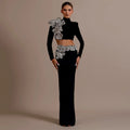 Boutique Wholesale 2025 Spring New Fashionable Round Neck Long Sleeve T-shirt Elegant Half Skirt Women's Set