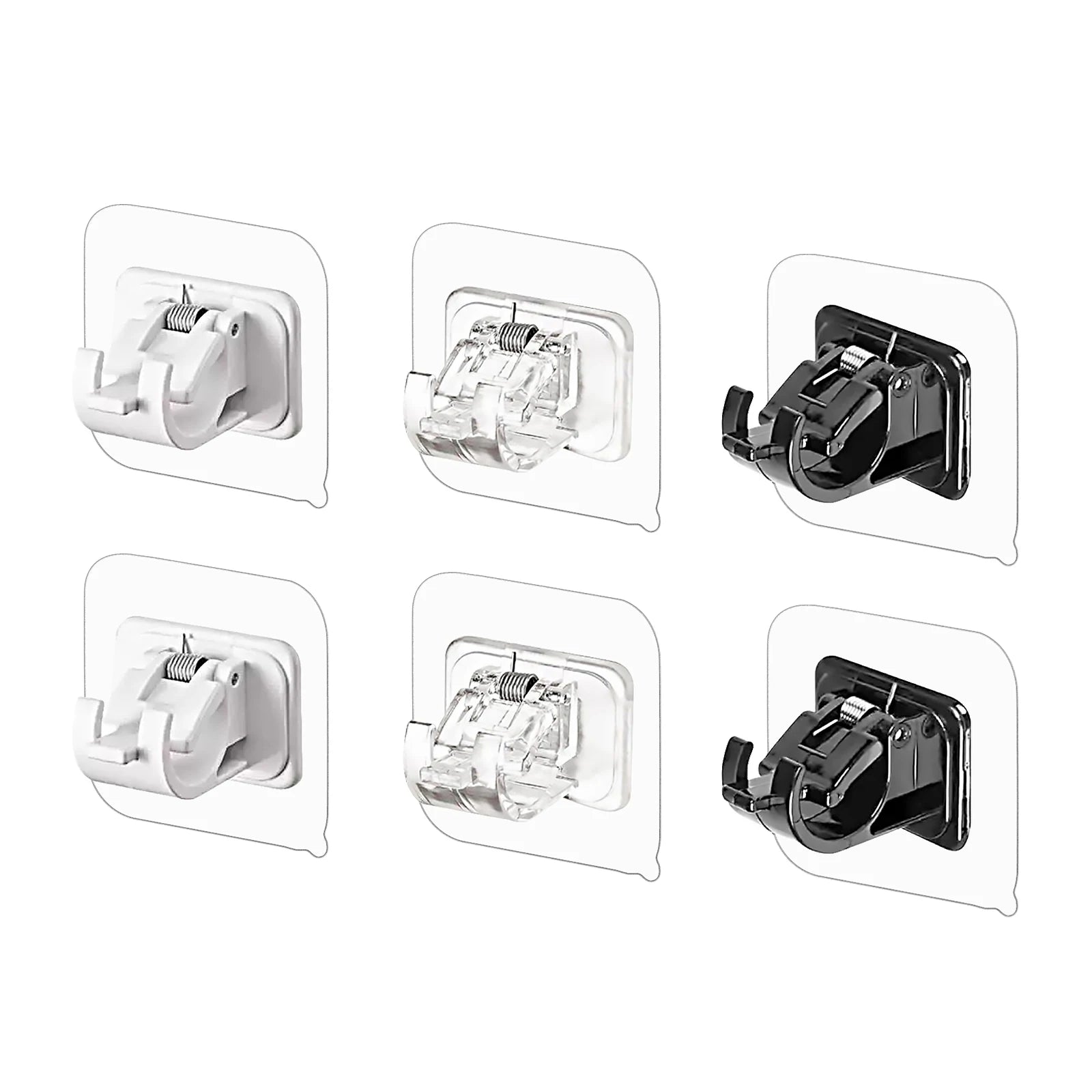 Multi-Purpose Curtain Rod Brackets Suitable for Shower Rods Closet Poles & Blackout Curtains No-Drill Curtain Rod Brackets